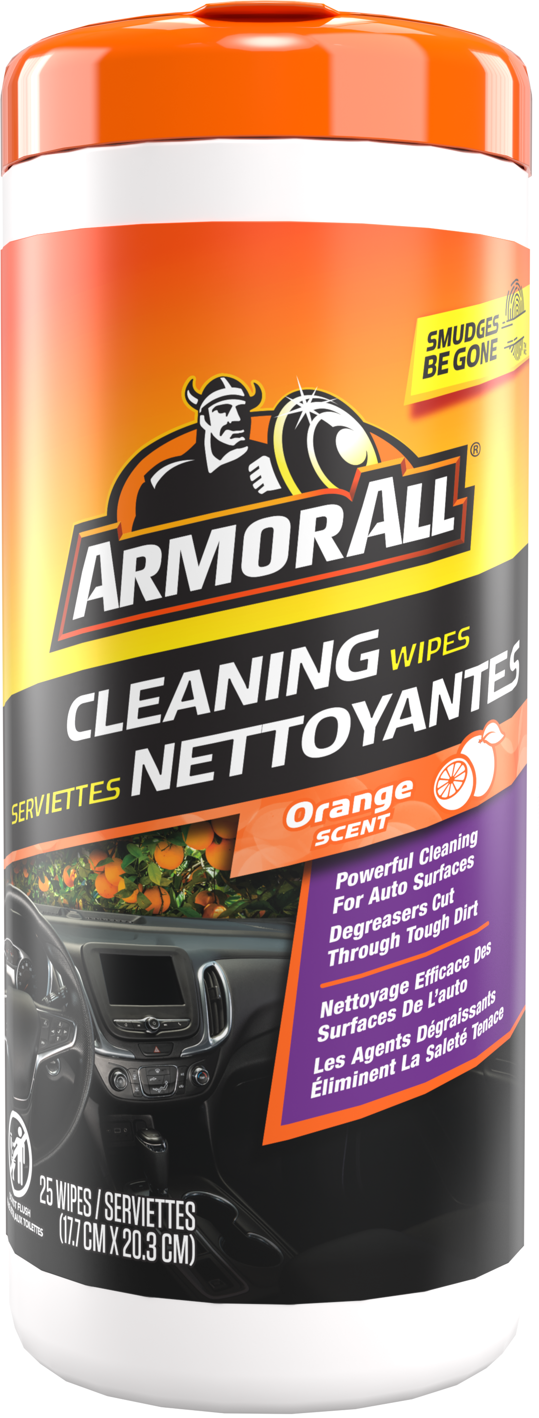 Cleaning Wipes Orange Scent - 25 Count